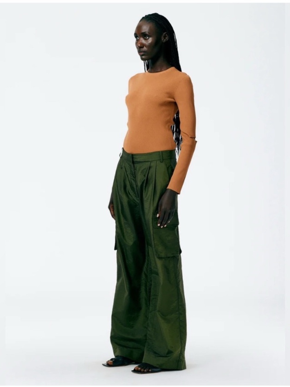 TIBI Stella sporty nylon cargo pants